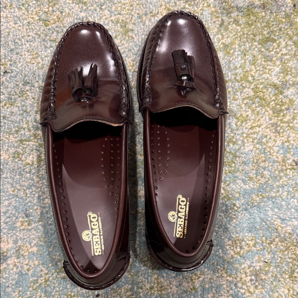 Sebago Women's Dark Brown Tassel Leather Loafers from Tuckernuck